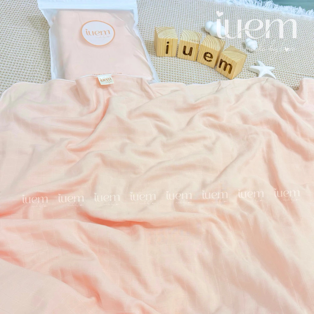 Khăn Tắm Sợi Tre Lụa 4 Lớp IUEM  – Mềm Mịn, Thấm Hút Nhanh Cho Bé Sơ Sinh - Cocoro Baby