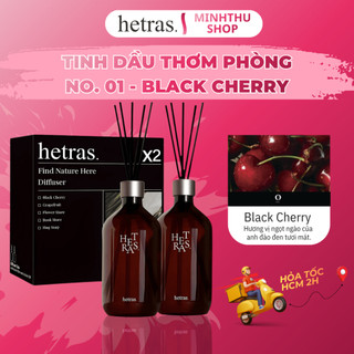 Tinh Dầu Thơm Phòng HETRAS No.01 Black Cherry 500ml - Hương Quả Mọng Ngọt Ngào Khử Mùi Hiệu Quả