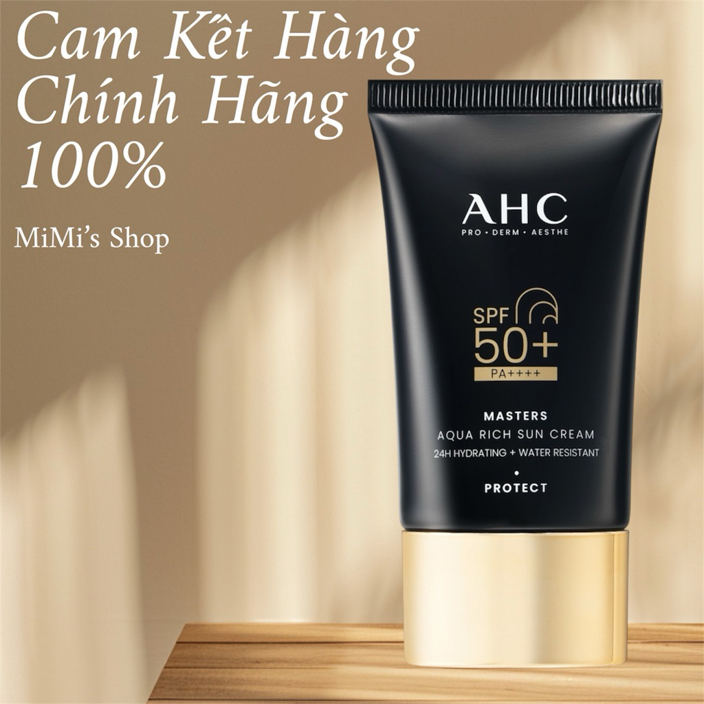 Kem Chống Nắng Dưỡng Ẩm AHC Masters Aqua Rich SPF50+ PA++++ 50,30g & Sun Stick Air Rich Chống Nắng Tiện Lợi Hàn Quốc