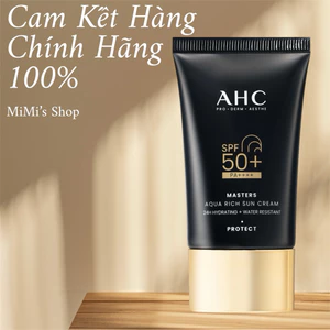 Kem Chống Nắng Dưỡng Ẩm AHC Masters Aqua Rich SPF50+ PA++++ 50,30g & Sun Stick Air Rich Chống Nắng Tiện Lợi Hàn Quốc