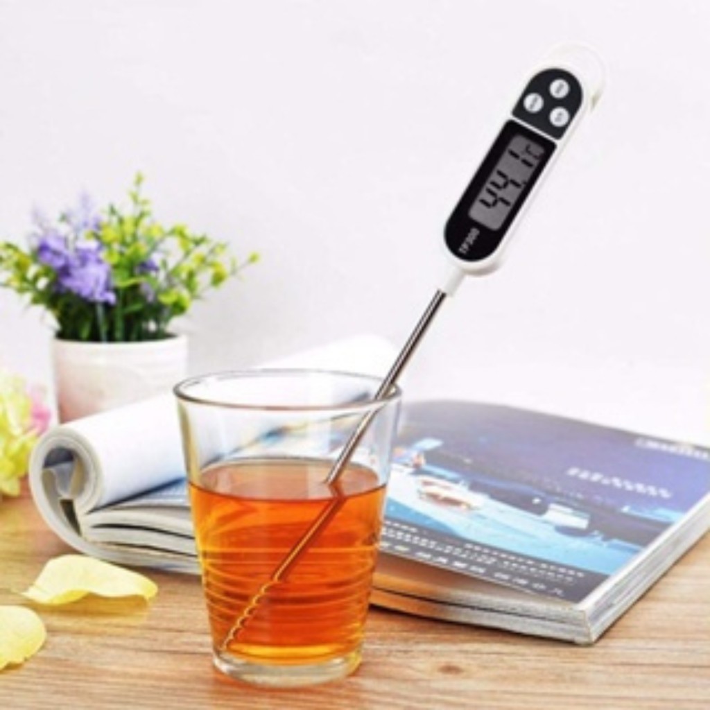 Nhiệt Kế Đo Nhiệt Độ Nước Pha Sữa Tiện Lợi, Cây Đo Nhiệt Thực Phẩm Nấu Ăn Điện Tử Hiện Số Chính Xác TP300
