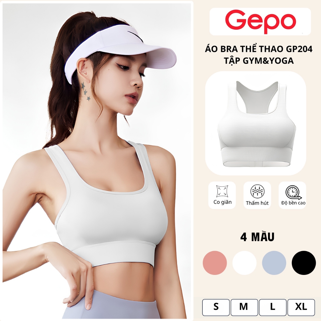 GEPO Áo bra tập gym yoga cao cấp có mút ngực chống sốc GP204