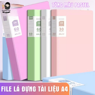 File Đựng Giấy Tờ A4 Trong Suốt - File Lá Đa Năng,Chống Thấm Nước, Dễ Dàng Phân Loại Lưu Trữ Tài Liệu