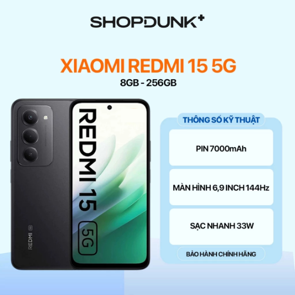 Điện Thoại Xiaomi Redmi 15 5G 8GB 256GB Chính Hãng | BigBuy360 - bigbuy360.vn