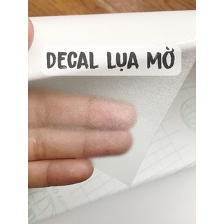 1 mét decal trong, decal lụa mờ có keo dán ảnh, chống xước các bề mặt QNshop Handmade