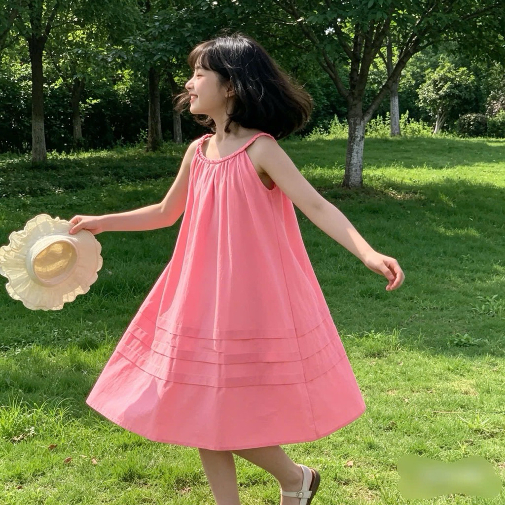 Váy 2 Dây Váy Bé Gái Mặc Hè Mina Siêu Xinh Nhiều Mẫu Đầm Hè Thoáng Mát Size 2-11Y