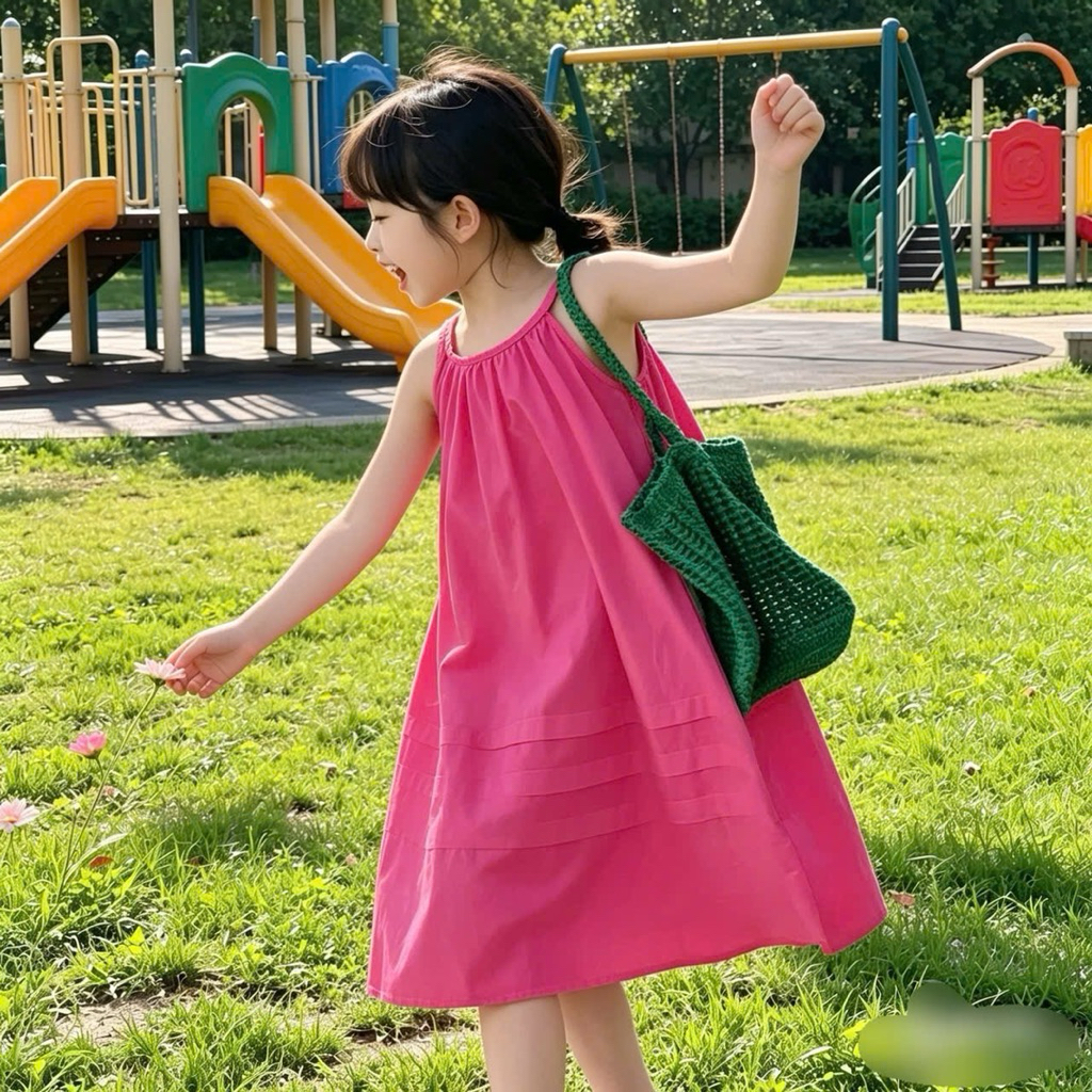 Váy 2 Dây Váy Bé Gái Mặc Hè Mina Siêu Xinh Nhiều Mẫu Đầm Hè Thoáng Mát Size 2-11Y