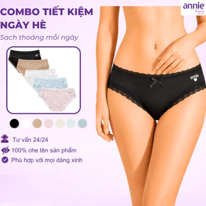 Combo 5 Quần Lót Nữ Su Lụa annie QE2181 Mềm Mịn, Thoáng Mát, Co Giãn 4 Chiều Mát Mẻ Ngày Hè Oi Bức
