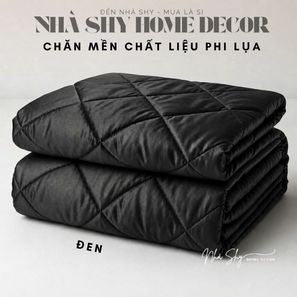Chăn Mền Phi Lụa Chần Bông Dày Dặn Hàng Đẹp Loại Cao Cấp Size 2mx1m8 - Nhà Shy Home Decor