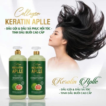 [MP AK] Cặp Dầu Gội Xả Keratin Collagen Bưởi 2000ml Chính Hãng keratin organic dầu gội