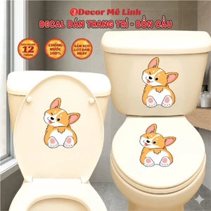 Miếng Dán Bồn Cầu Kute, Hài Hước 🌈𝑭𝒓𝒆𝒆𝒔𝒉𝒊𝒑 | Sticker Dán Toilet Cute Trang Trí Nhà Vệ Sinh, Tường Chống Nước