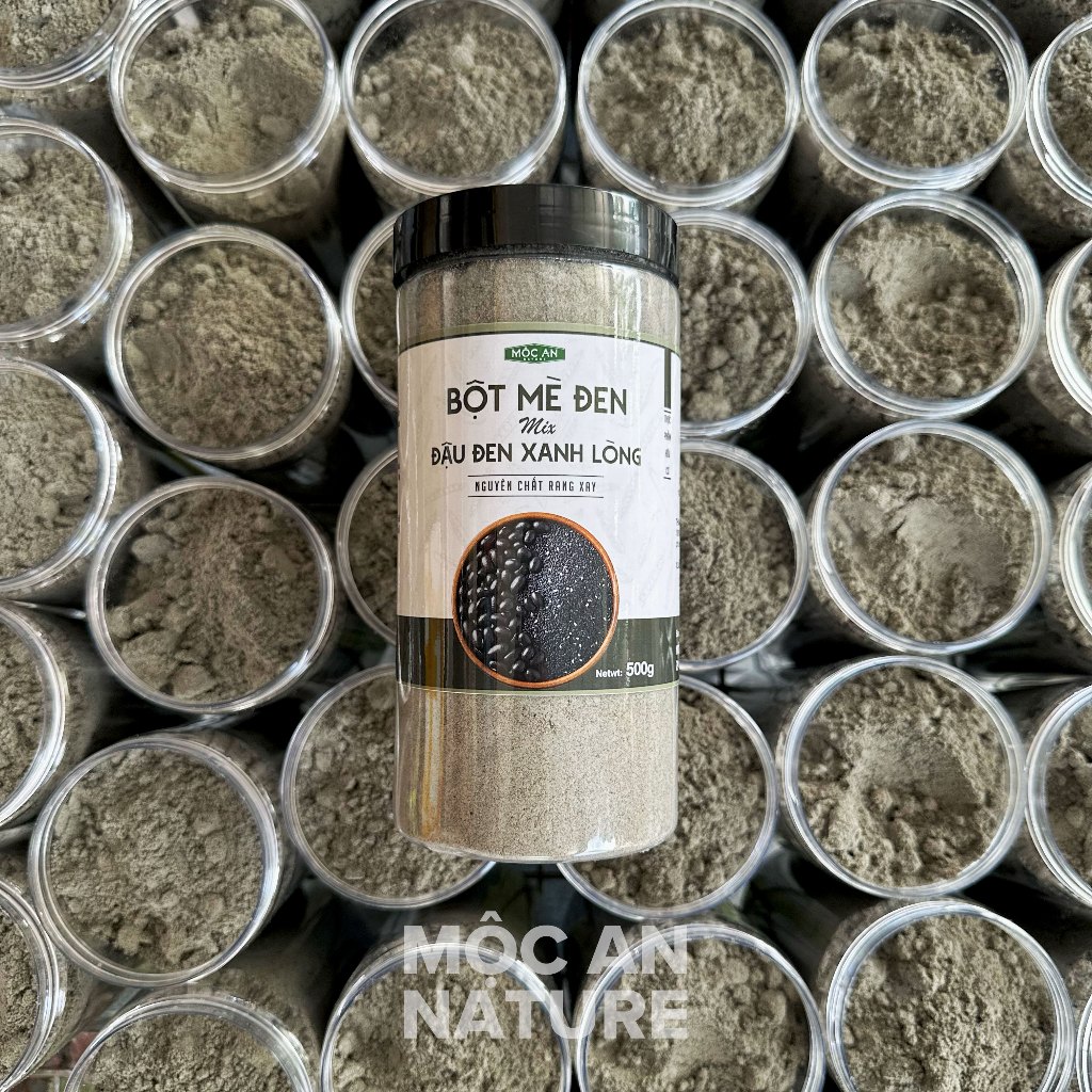 Bột Mè Đen Mix Đậu Đen Xanh Lòng Không Đường Mộc An Không Chất Bảo Quản Bột Mịn Giàu Dinh Dưỡng