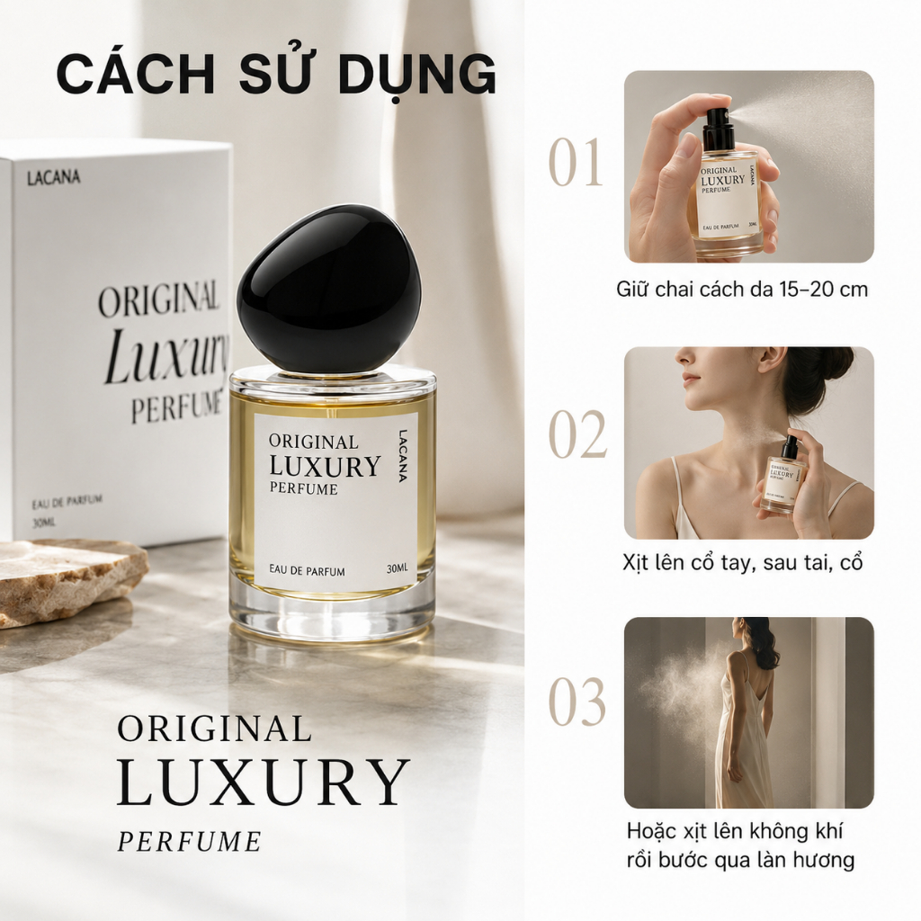 [Mua 1 tặng 1 ]LACANA Original Luxury Perfume Mua(Dùng thử miễn phí 7 ngày) Nước hoa Lacana, mùi hương đặc trưng
