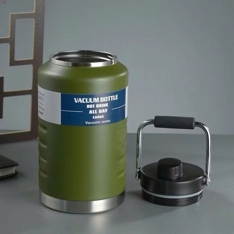Bình Giữ Nhiệt BOTTLE Dung Tích Lớn 2000ml/1500ml inox 304 CÓ quai sách KHÔNG ỐNG HÚT