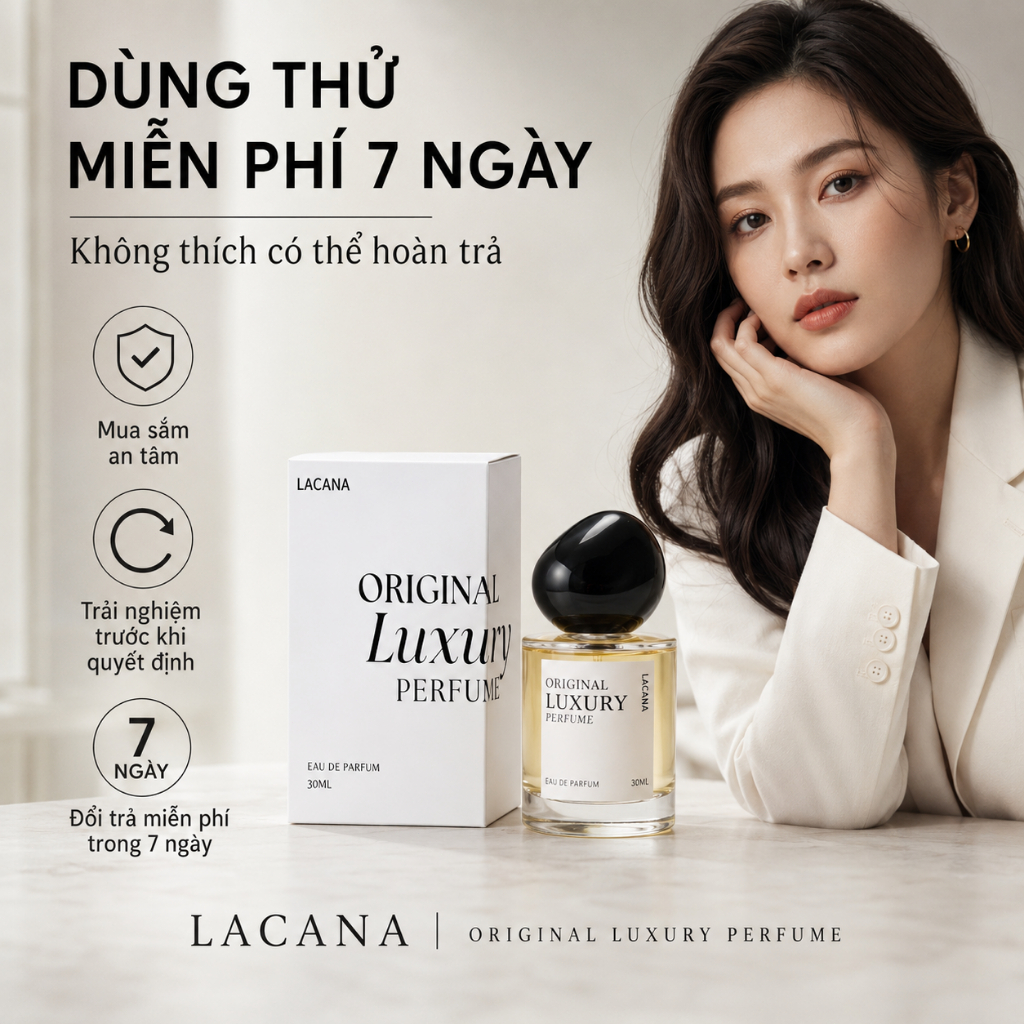 [Mua 1 tặng 1 ]LACANA Original Luxury Perfume Mua(Dùng thử miễn phí 7 ngày) Nước hoa Lacana, mùi hương đặc trưng
