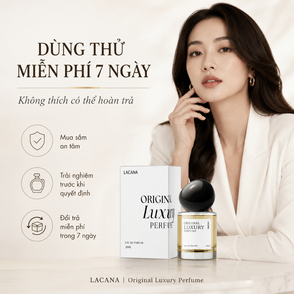 LACANA Original Luxury Perfume (Dùng thử miễn phí 7 ngày) Nước hoa Lacana, mùi hương đặc trưng của thương