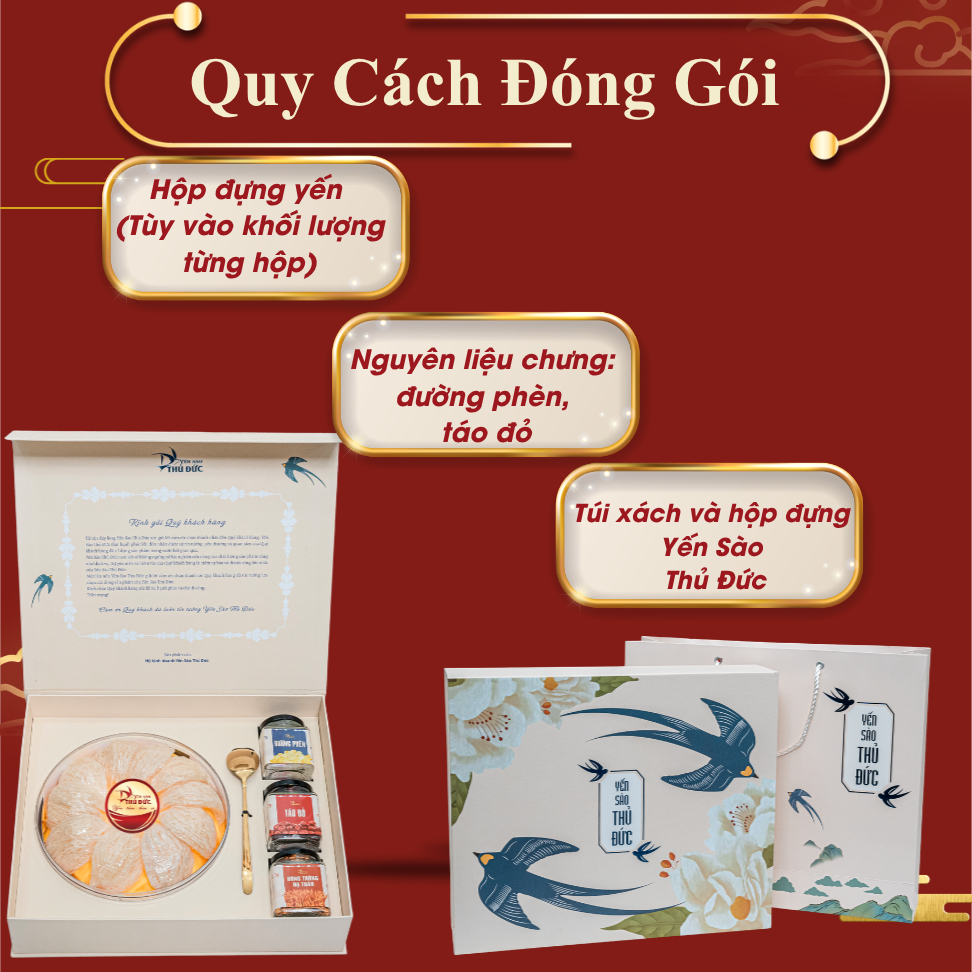 Yến Sào Tinh Chế Sợi Loại 1 Yến Sào Thủ Đức - Tổ Yến Nguyên Chất 100% Không Đường Tạp Chất - 50 gram - TYSCSL