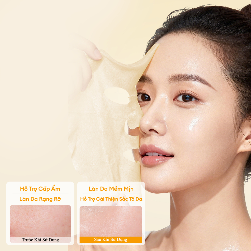 Mặt Nạ COLORKEY LUMINOUS | Vitamin B5/ Vitamin B3/ Trà xanh/ PDRN| Hỗ trợ dưỡng ẩm, sáng da, giảm dầu mụn| 10 miếng/Hộp