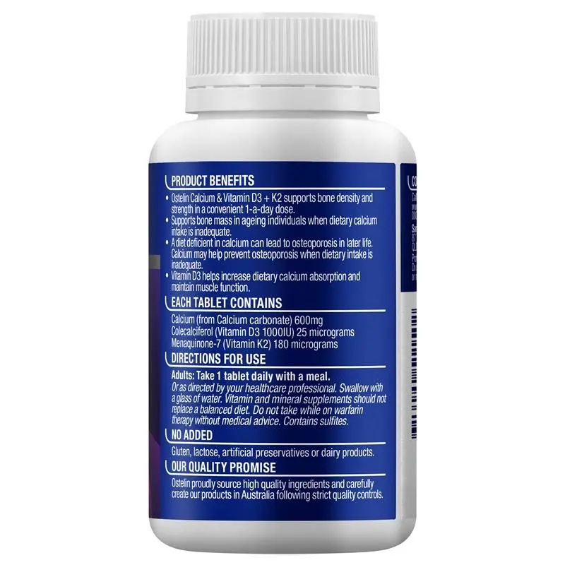 MILKSTORE - Viên Uống Canxi Ostelin Calcium & Vitamin D3 +k2 của Úc 60 Viên cho mẹ | BigBuy360 - bigbuy360.vn