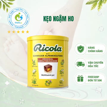 Kẹo ngậm ho thảo mộc Ricola, Đức (250g) giúp giảm ho và khàn giọng