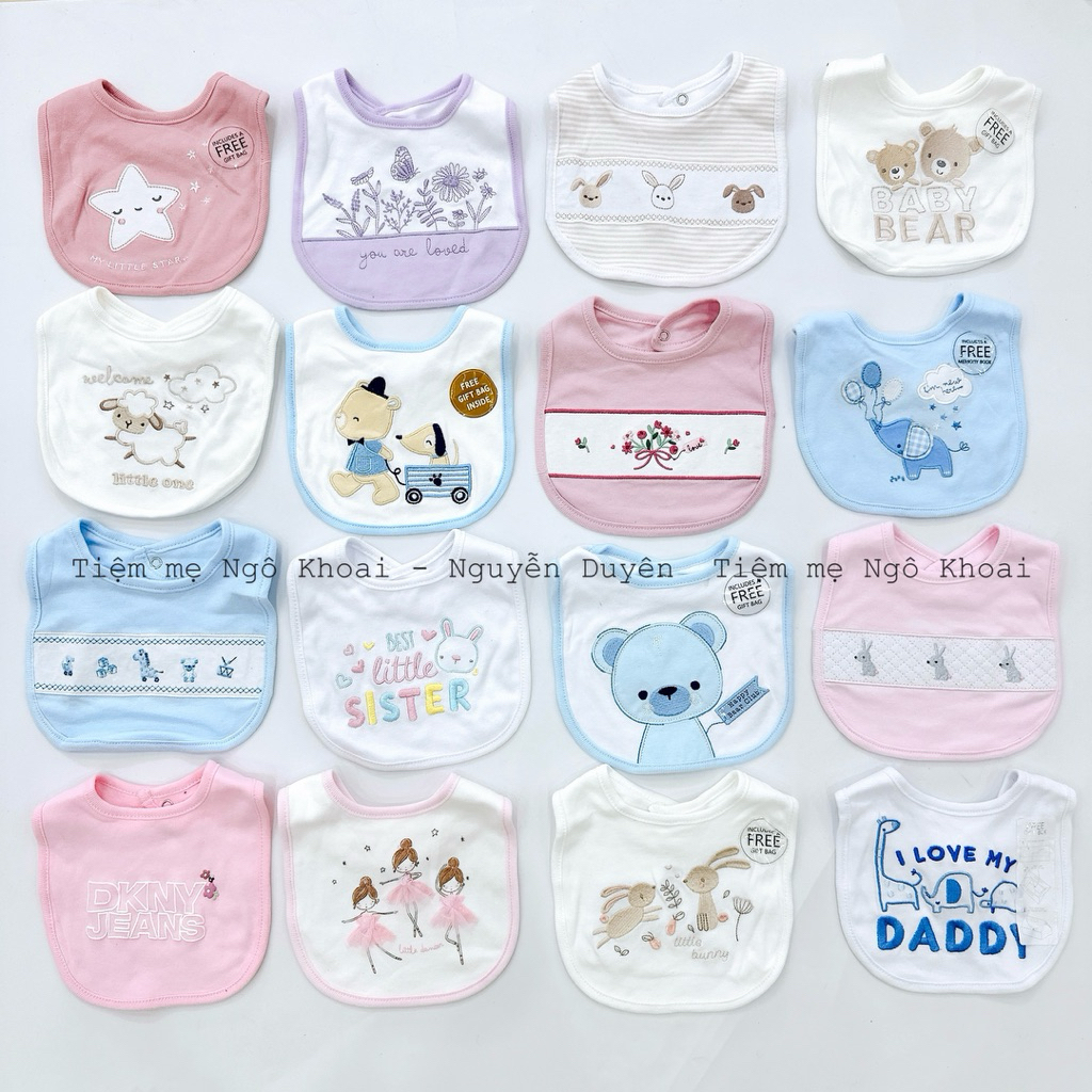 [MD76] Link4 Yếm cổ cotton các hãng xuất xịn giữ ấm cho bé