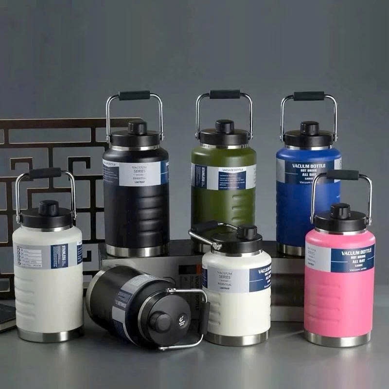 Bình Giữ Nhiệt BOTTLE Dung Tích Lớn 2000ml/1500ml inox 304 CÓ quai sách KHÔNG ỐNG HÚT