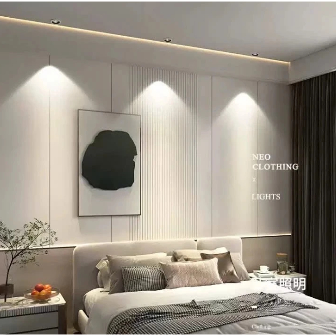 Đèn Led Âm Trần Chống Chói Spotlight 12w xoay góc Chip COB Khoét lỗ D90mm trang trí phòng khách phòng ngủ hành lang