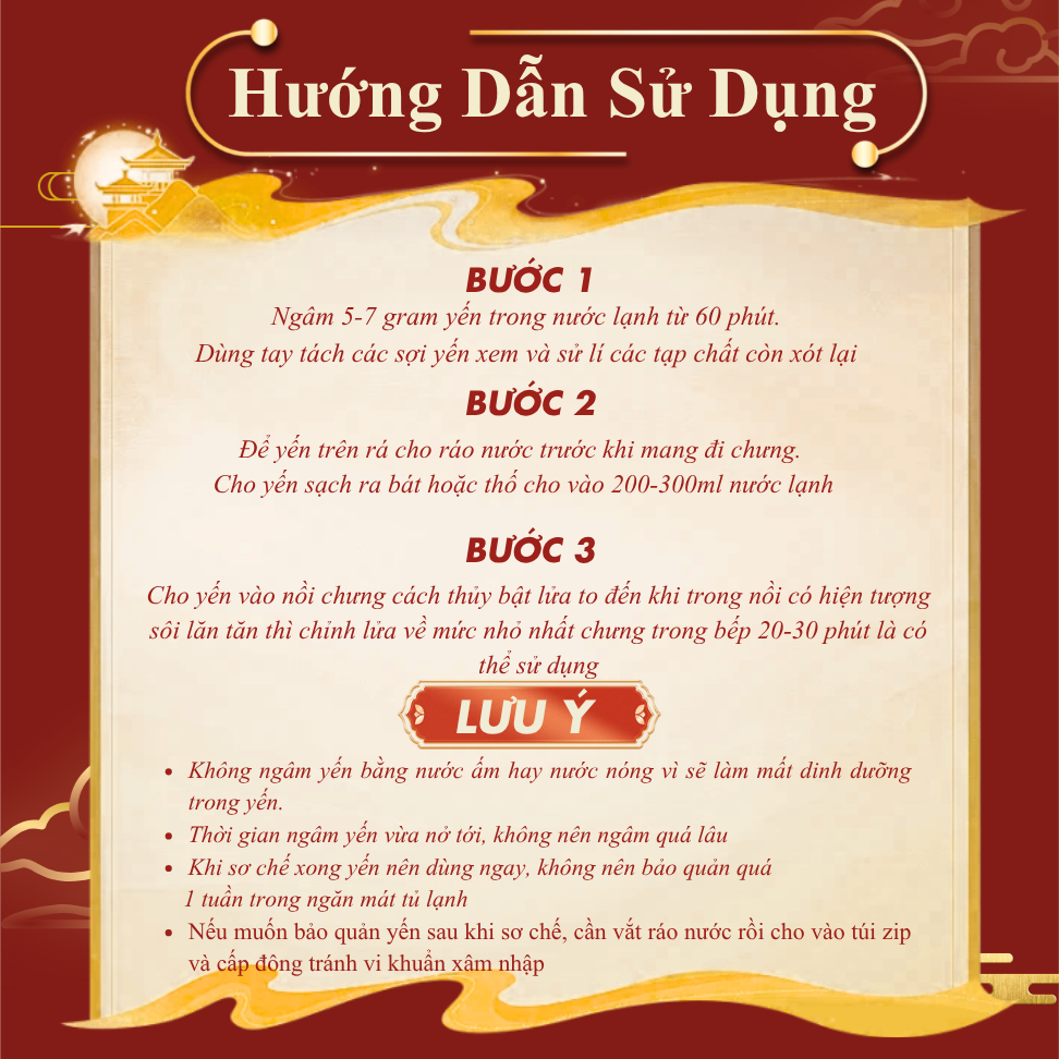 Yến Thô Siêu Ít Lông Tuyển Chọn Yến Sào Thủ Đức - Tổ Yến Thô Già Form Đẹp (Hộp 50g/100g Tiết Kiệm) - TYSCSL