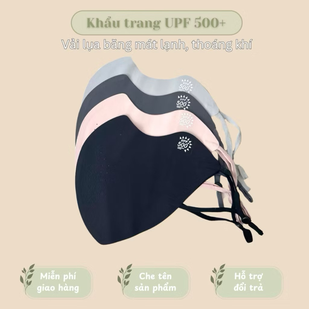 Khẩu trang su chống nắng,khẩu trang upf 500+ thông hơi