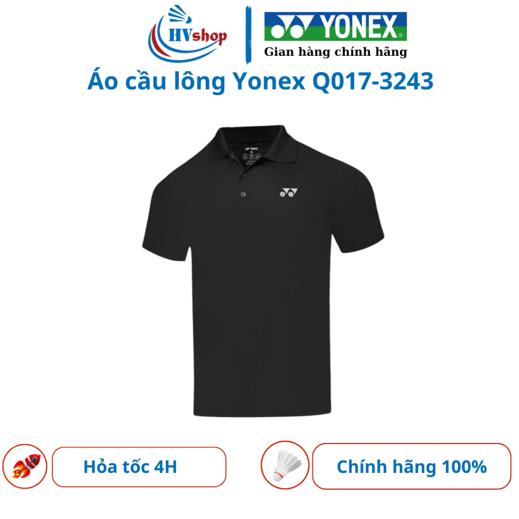Áo Polo Yonex PM-3243 chính hãng, thiết kế 03 màu thanh lịch, chất vải thoáng khí - HVShop
