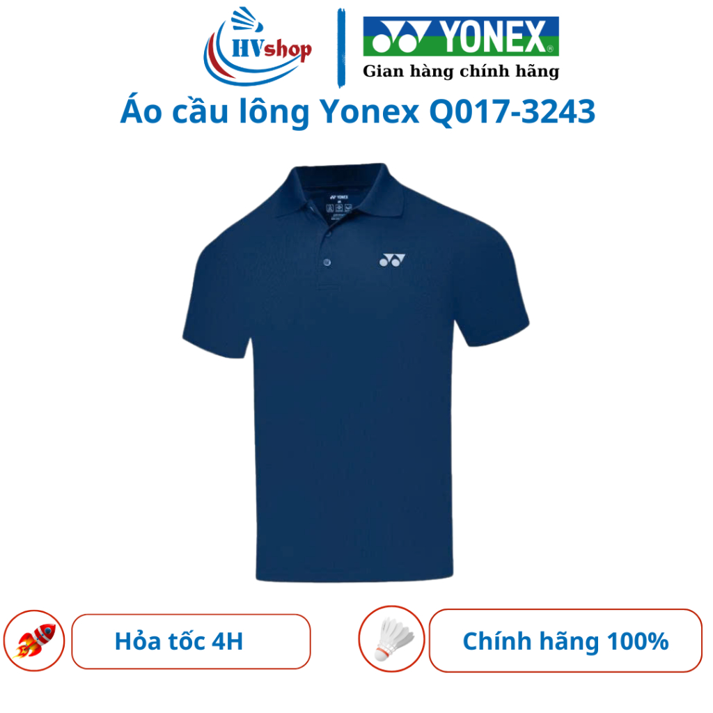 Áo Polo Yonex PM-3243 chính hãng, thiết kế 03 màu thanh lịch, chất vải thoáng khí - HVShop