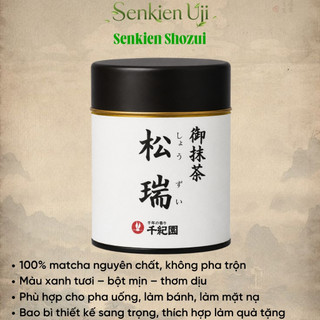 Bột Matcha Senkien Uji Hương Thanh Tao Vị Ngọt Hậu Làm Từ Lá Trà Non Cao Cấp Kotoraku Nhật Bản M14