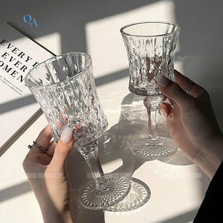 SET 6 Ly Vang Cocktail Họa Tiết CẠNH CẮT KIM CƯƠNG | Ly Thủy Tinh Pha Lê Thiết Kế Sang Trọng - DECOR