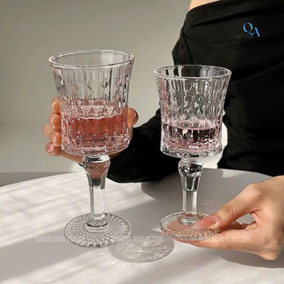 SET 6 Ly Vang Cocktail Họa Tiết CẠNH CẮT KIM CƯƠNG | Ly Thủy Tinh Pha Lê Thiết Kế Sang Trọng - DECOR