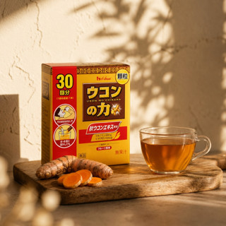 Bột Nghệ Ukon No Chikara Nhật Bản - Hộp 30 Gói Chất Lượng SK58, Tăng Cường Sức Khỏe, Chống Oxy Hóa.