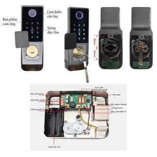 Khóa Cổng Vân Tay (1 MẶT / 2 MẶT) Chống Nước Dùng App TTlock Tiếng Việt
