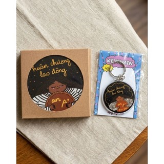​🏅Combo Huân Chương Lao Động - Lót ly gốm + Móc khóa Acrylic - congngoart​​🏅