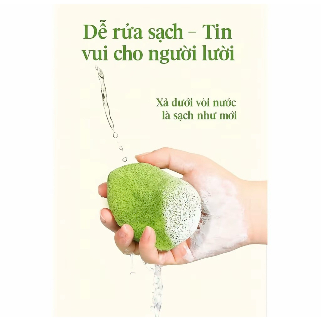 Miếng Bọt Biển Rửa Mặt Hình Giọt Nước Làm Sạch Sâu Lỗ Chân Lông