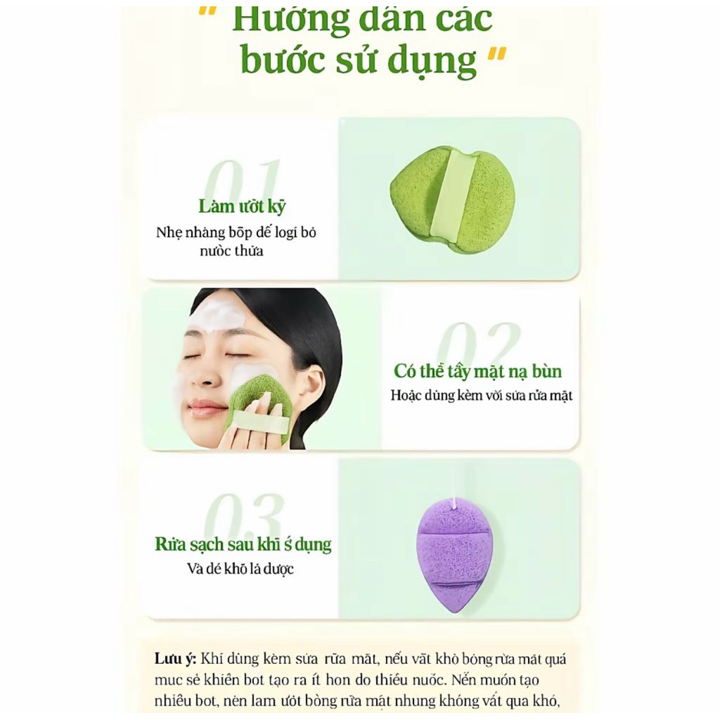 Miếng Bọt Biển Rửa Mặt Hình Giọt Nước Làm Sạch Sâu Lỗ Chân Lông