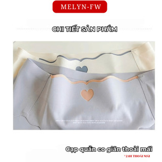 10 Quần lót nữ đúc su tim thun lạnh viền sóng MELYN-FW gợi cảm đính trái tim nhỏ, quần lót nữ chất su đúc loại 1 8335