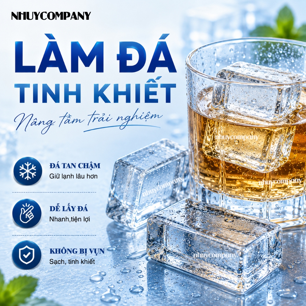 [Combo 10] Khay làm đá nhựa dẻo PE Như Ý loại 6 viên và 14 viên, tiện lợi dễ lấy đá, màu ngẫu nhiên