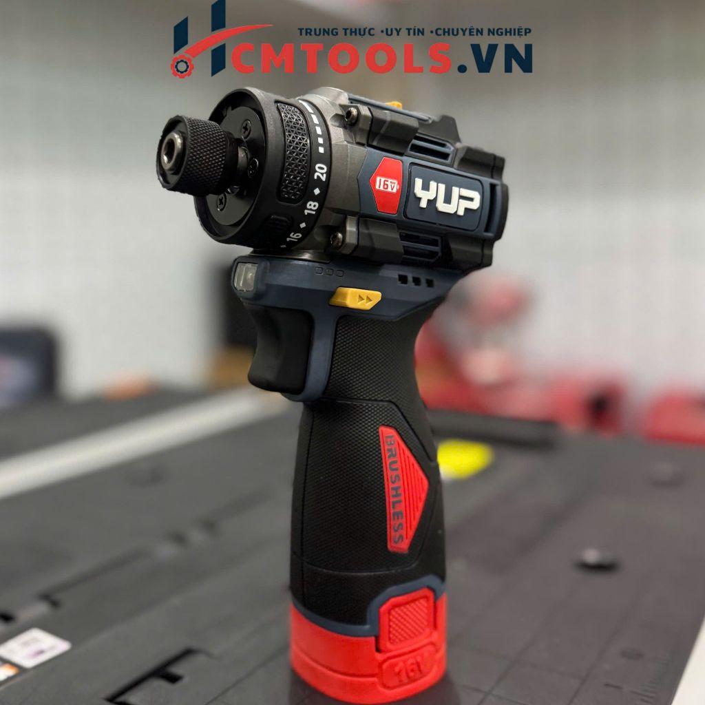 Máy Vặn Vít Cấp Trượt YUPAI YP16 W50B 16V 50Nm, 3 cấp chỉnh lực, 20 cấp trượt và chức năng khoan   .