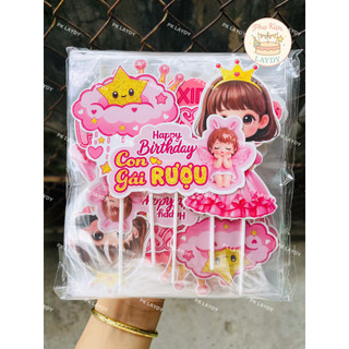 Bịch 10 set giấy công chúa Elsa nữ hoàng băn giá, lâu đài công chúa, bé thiên thần- Phụ kiện trang trí bánh kem