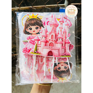 Bịch 10 set giấy công chúa Elsa nữ hoàng băn giá, lâu đài công chúa, bé thiên thần- Phụ kiện trang trí bánh kem