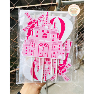 Bịch 10 set giấy công chúa Elsa nữ hoàng băn giá, lâu đài công chúa, bé thiên thần- Phụ kiện trang trí bánh kem