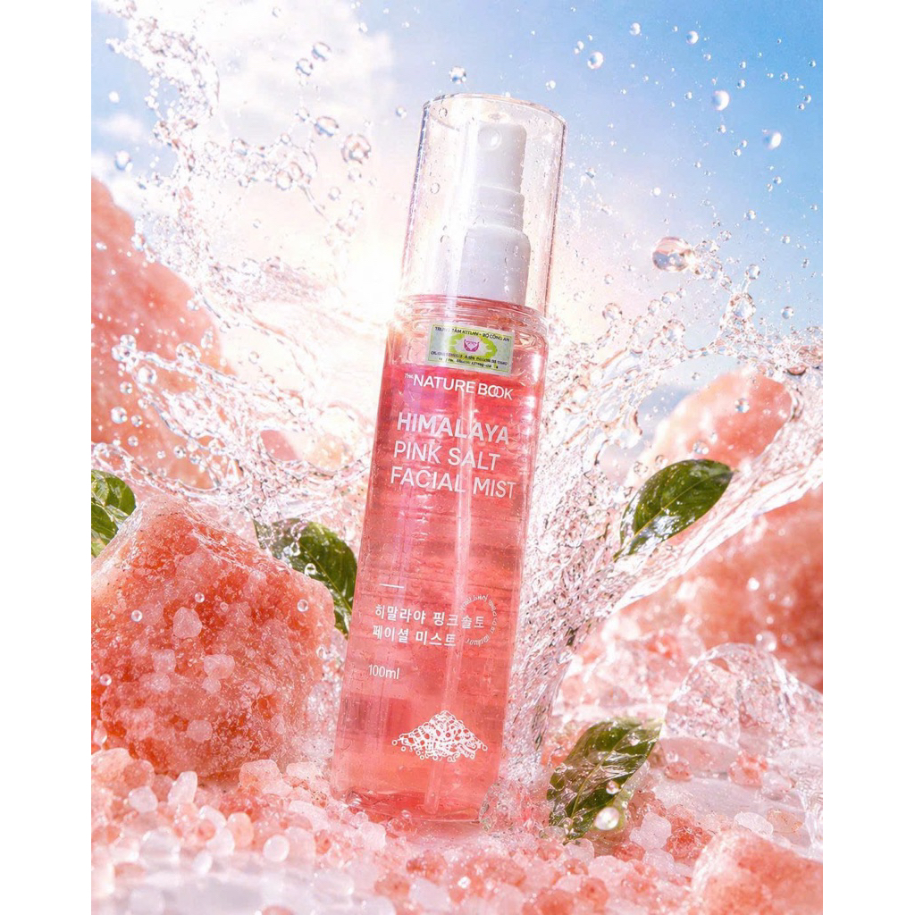 Xịt Khoáng Muối Hồng Himalaya Cấp Ẩm Khoá Nền Dưỡng Da Căng Bóng Nature Book Hàn Quốc 100ml