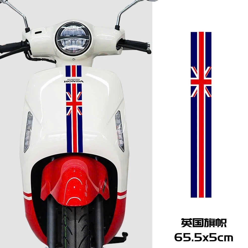 Tem dán xe Decal cờ 3 màu : thịnh hành, đẹp, nổi bật. Tem xe trang trí MIU MIU