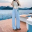 quần ống xuông chất đũi mát (qc)