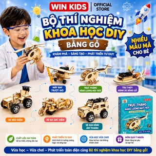 Bộ Thí Nghiệm Khoa Học DIY Bằng Gỗ Cho Bé – Đồ Chơi STEM Lắp Ráp Phát Triển Tư Duy