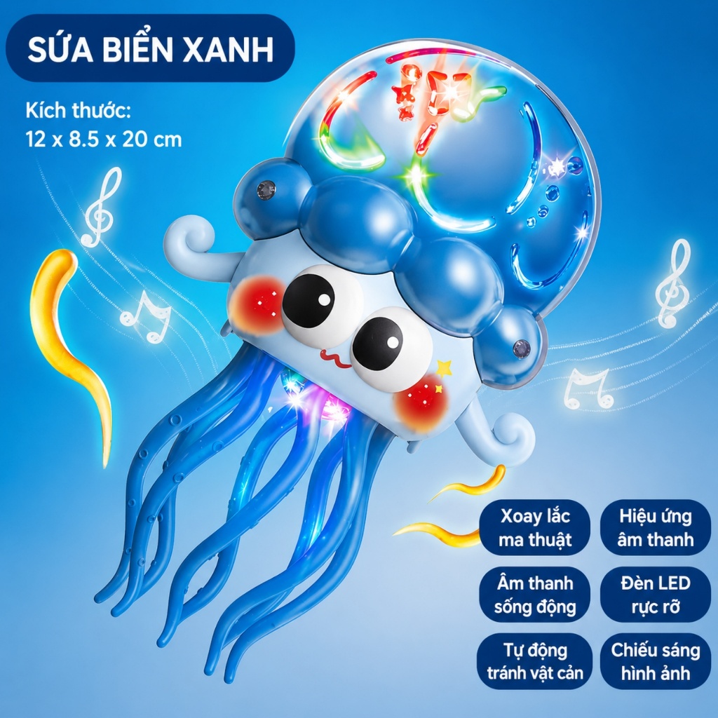 Bạch tuộc nhảy múa có nhạc và đèn đồ chơi phát sáng cho bé vui chơi giải trí trẻ em